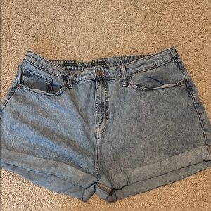Wild Fable Blue Jean Shorts High-Waisted Cuffed